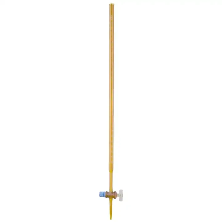 Laboratory Glassware Borosilicate Glass Burette Amber Glass Burette With Straight Stopcock